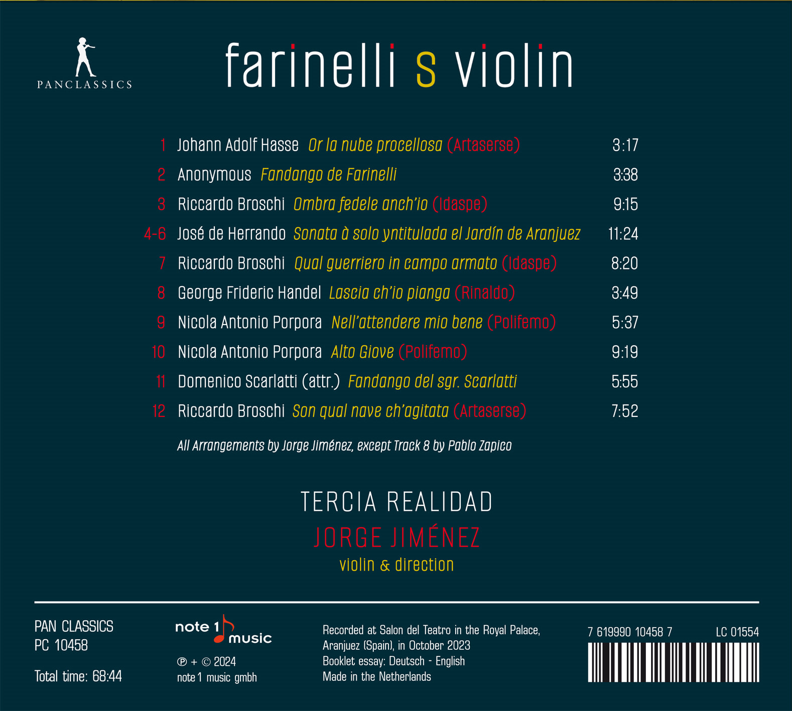 Jorge Jimenez / Tercia Realidad 파리넬리의 바이올린 (Farinelli's Violin)