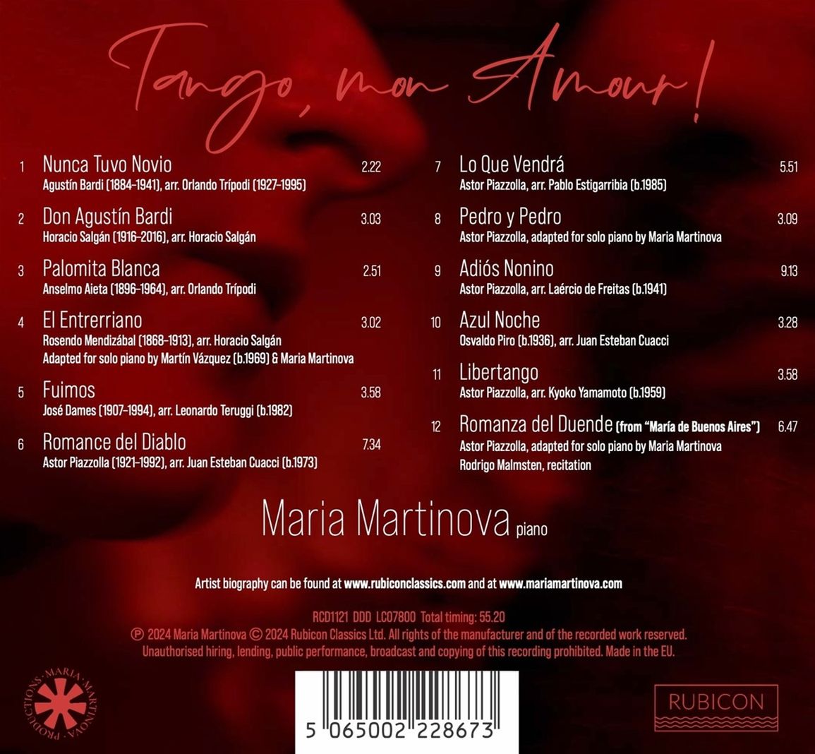 Maria Martinova 피아노로 연주한 탱고 음악 (Tango, Mon Amour!) 