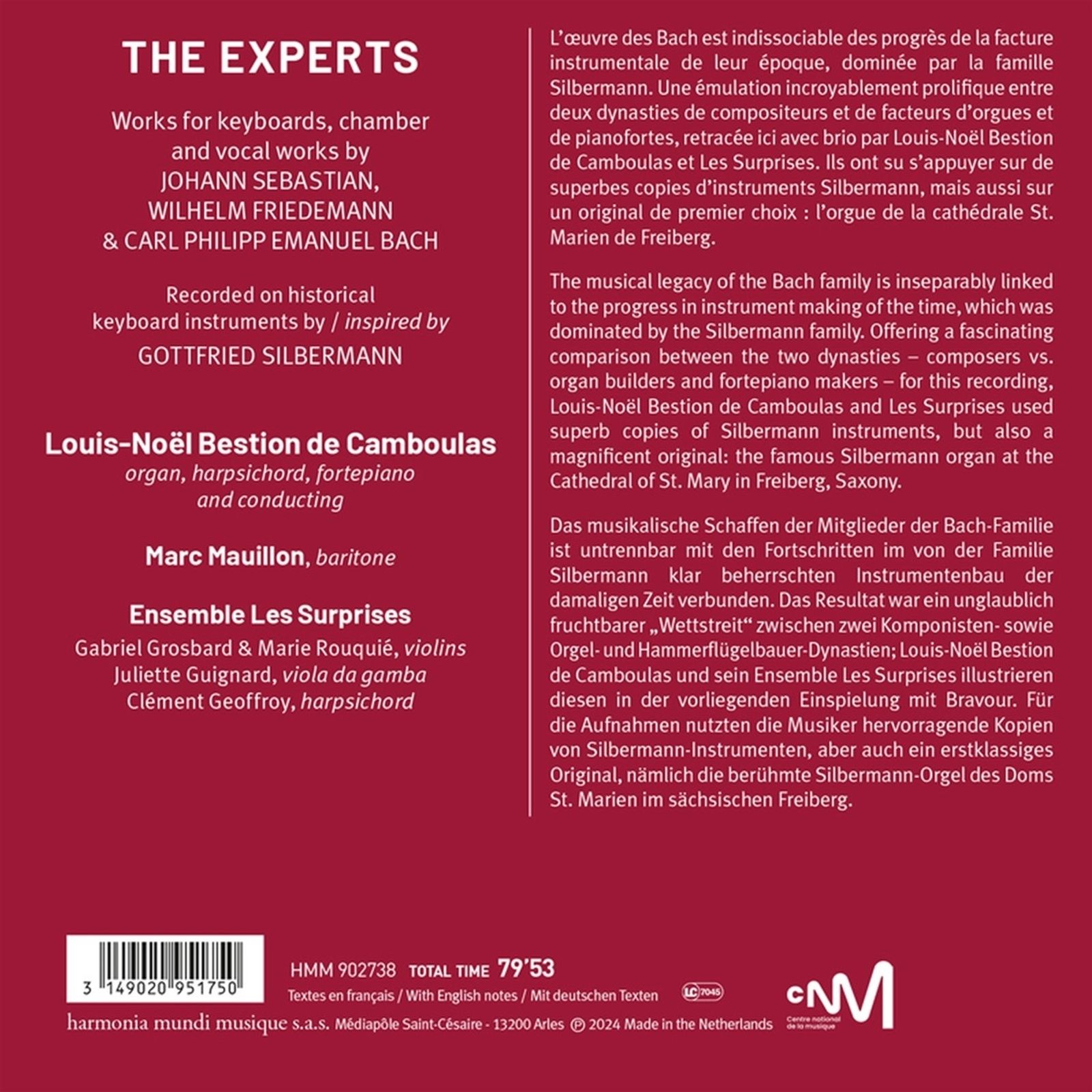 Louis-Noel Bestion de Camboulas 바흐 일가와 질버만 가문의 음악 (The Experts: the Bach & Silbermann Families)