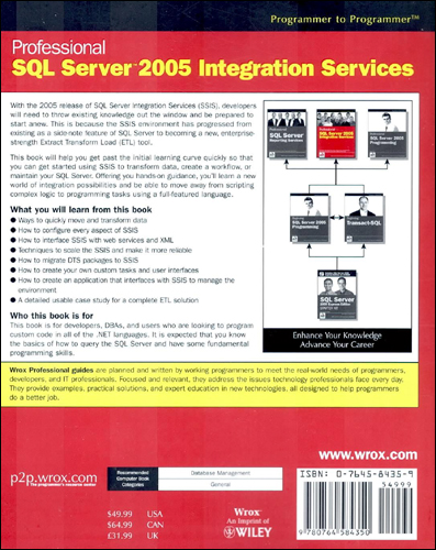 Professional SQL Server 2005 Integration Services