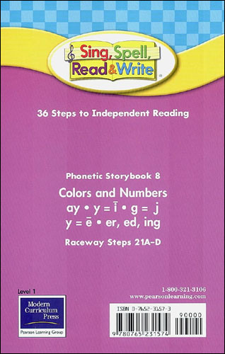 Sing, Spell, Read & Write Level 1 : Phonetic Storybook 8