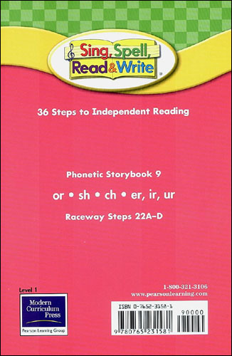 Sing, Spell, Read & Write Level 1 : Phonetic Storybook 9