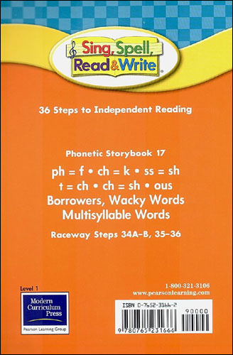Sing, Spell, Read & Write Level 1 : Phonetic Storybook 17
