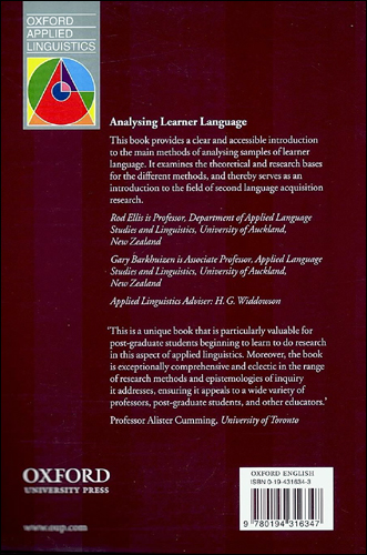 Analysing Learner Language