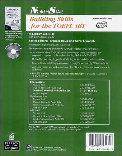 Northstar Building Skills for the TOEFL iBT (Intermediate) : Teacher's Manual with ETS Scoring Guide