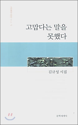 고맙다는 말을 못했다