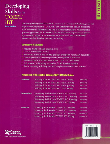 Developing Skills for the TOEFL iBT Listening : Intermediate