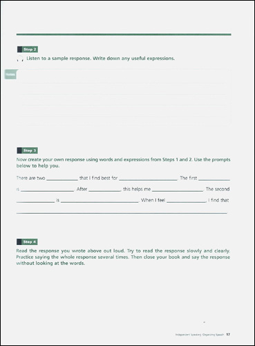 Developing Skills for the TOEFL iBT Speaking : Intermediate