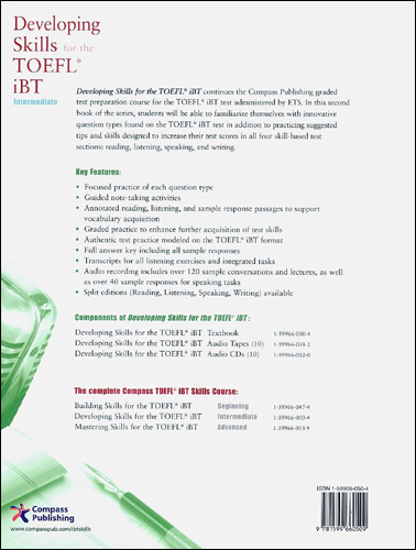 Developing Skills for the TOEFL iBT Combined Book : Intermediate