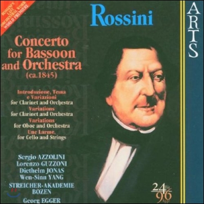 Georg Egger 로시니: 바순 협주곡, 클라리넷 협주곡, 첼로 협주곡 (Rossini: Bassoon Concerto, Clarinet Concertos, Cello Concerto)