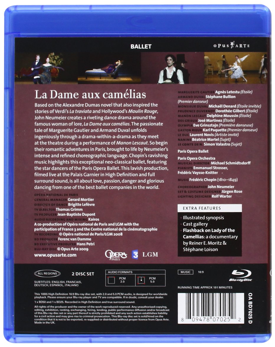 Paris Opera Ballet 카멜리아의 여인 (Chopin: La Dame aux camélias) [블루레이]