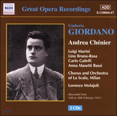 Lorenzo Molajoli / Luigi Marini 지오르다노: 안드레아 쉐니에 (Giordano: Andrea Chenier)