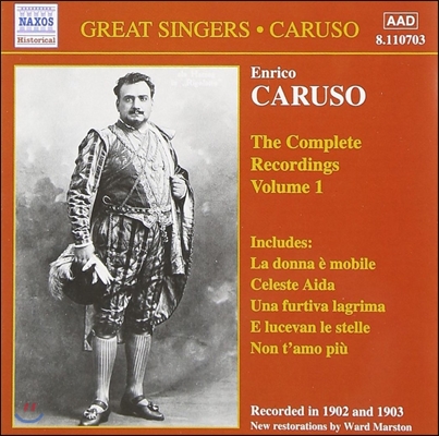 Enrico Caruso 엔리코 카루소 1집 - 1902~1903 녹음 (Great Singers - La Donne e Mobile, Celeste Aida, Non t'amo piu)