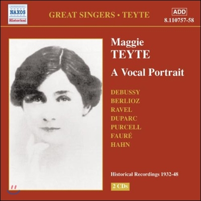 Maggie Teyte 보컬 포트레이트 - 드뷔시 / 베를리오즈 / 라벨 / 포레 (Great Singers &#39;A Vocal Portrait&#39; - Debussy / Berlioz / Ravel / Faure)