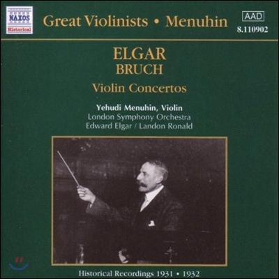Yehudi Menuhin / Edward Elgar 엘가 / 브루흐: 바이올린 협주곡 (Great Violinists - Elgar / Bruch: Violin Concertos)