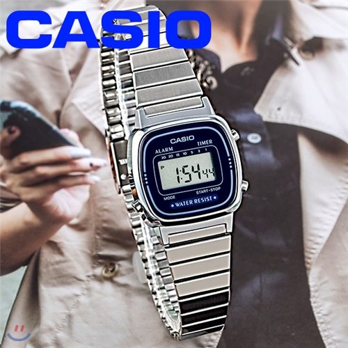 카시오 LA670WA-2D 유니크한 빈티지 여성용 손목시계