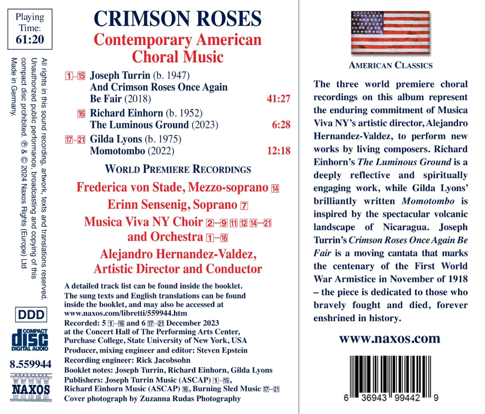 Musica Viva NY Choir 미국의 현대 합창음악 (Crimson Roses: Contemporary American Choral Music)