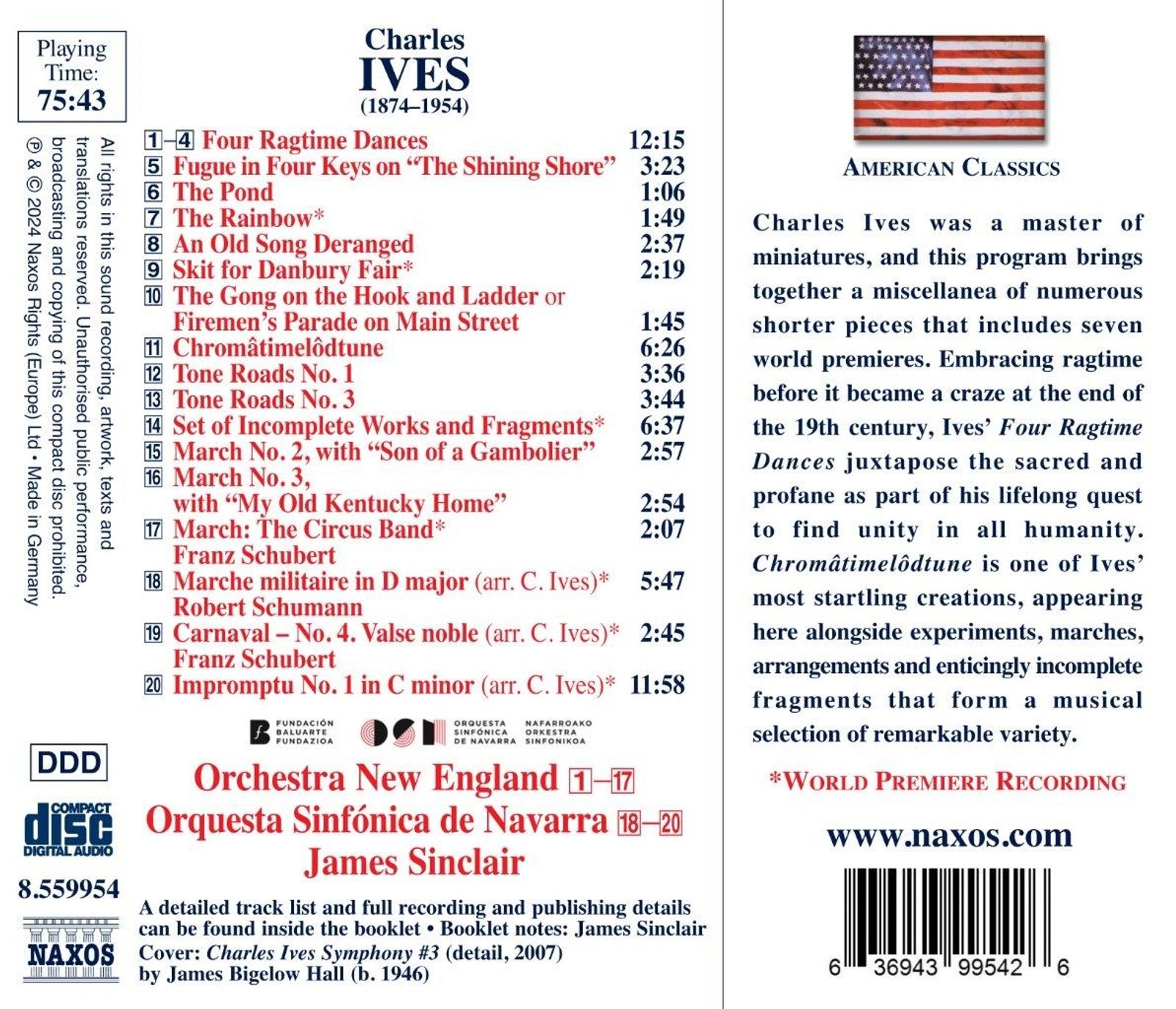 James Sinclair 아이브즈: 관현악 작품집 (Ives: Orchestral Works)