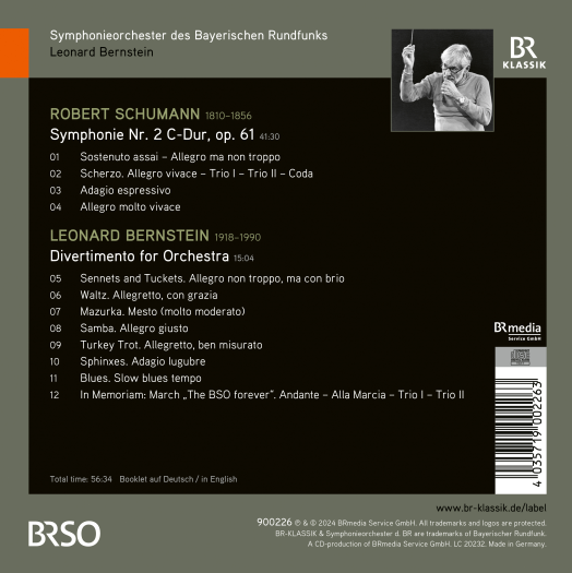 Leonard Bernstein 슈만: 교향곡 2번 / 번스타인: 디베르티멘토 (Schumann: Symphony Op.61 / Bernstein: Divertimento)