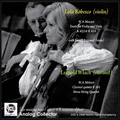 Lola Bobesco / Leopold Wlach 모차르트: 바이올린과 비올라 이중주, 클라리넷 오중주 (Mozart: Duets for Violin and Viola, Clarinet Quintet)