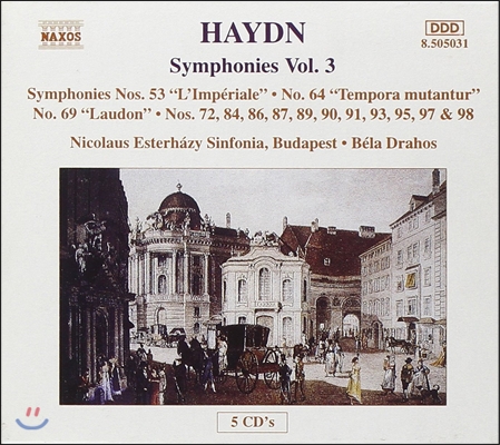 Bela Drahos 하이든: 교향곡 3집 - 53번 &#39;제국&#39;, 69번 &#39;라우돈&#39;, 64번 (Haydn: Symphonies L&#39;Imperiale, Tempora Mutantur, Laudon) 