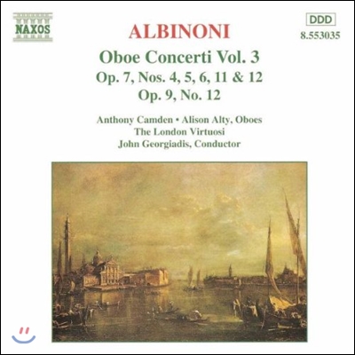 John Georgiadis 알비노니: 오보에 협주곡 3집 (Albinoni: Oboe Concertos Op.7, Op.9 No.12)