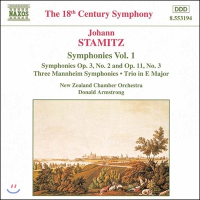 Donald Armstrong 18세기 교향곡 - 슈타미츠: 교향곡 1집 (Stamitz: Symphonies Op.3 No.2, Op.11 No.3, Mannheim Symphonies)