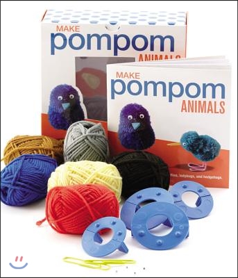 Make Pompom Animals: Creative Craft Kit-Includes Yarn, Templates, and Instructions for Making Birds, Butterflies, Ladybugs, and Hedgehogs.