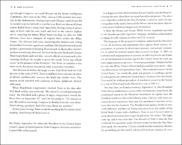 The One Percent Doctrine : Deep Inside America's Pursuit of Its Enemies Since 9/11