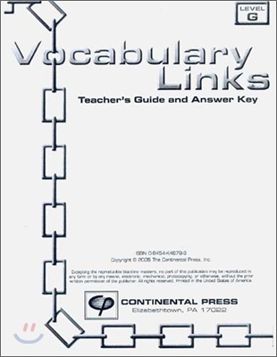 Vocabulary Links Level G : Teacher&#39;s Guide