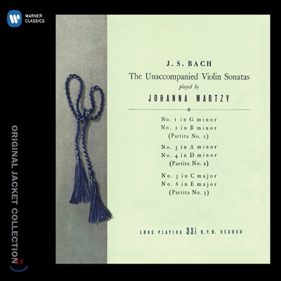 Johanna Martzy 바흐 : 무반주 바이올린을 위한 소나타와 파르티타 (Bach : Sonatas & Partitas) [한정반]