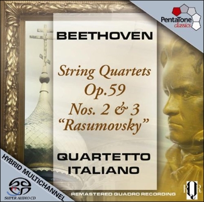 Quartetto Italiano 베토벤 : 현악 사중주 Op.59 `라주모프스키` 2,3번 (Beethoven: String Quartets Nos. 8 &amp; 9)