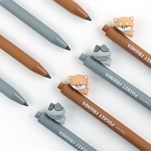 핑크풋 2000 멍냥이 만년 연필 (랜덤발송)
