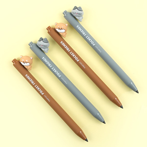 핑크풋 2000 멍냥이 만년 연필 (랜덤발송)