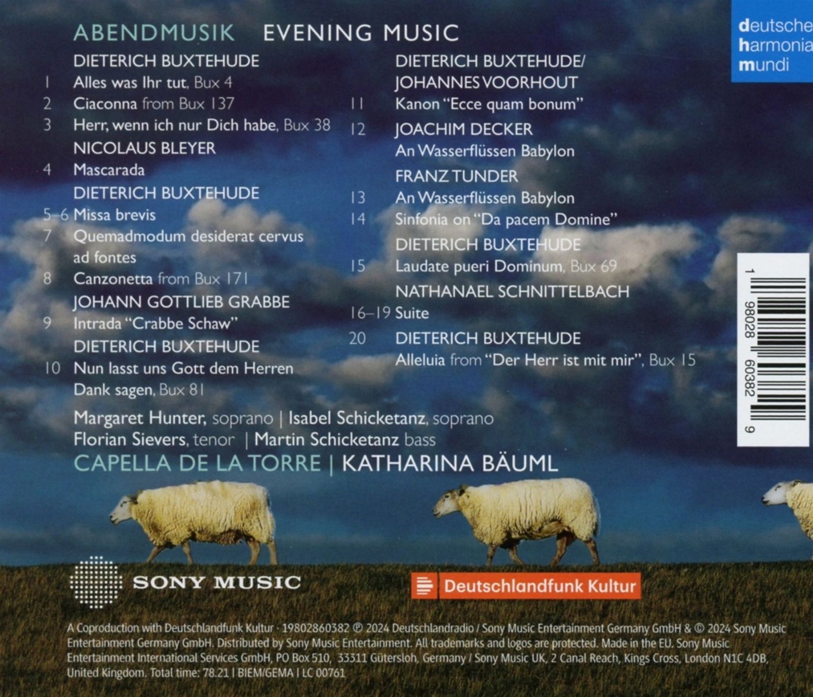 Capella de la Torre 북스테후데: 저녁음악회 (Buxtehude: Abendmusik - Evening Music)