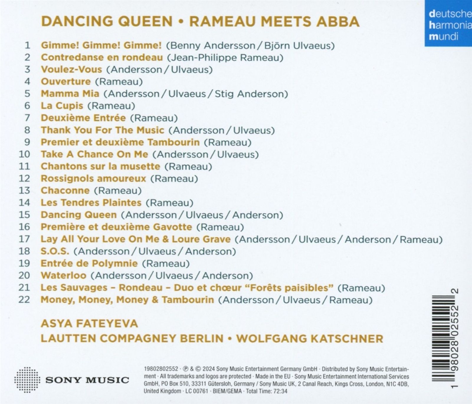 Archa Fachereva 색소폰과 실내악으로 연주한 라모 / 아바 (Dancing Queen : Rameau meets ABBA)