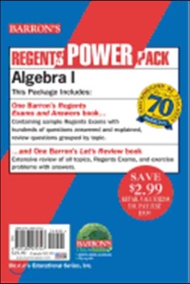 Barron's Regents Power Pack Algebra 1