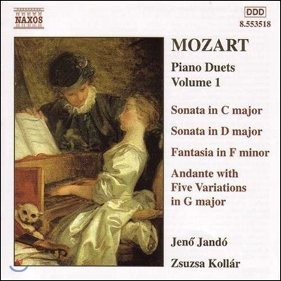 Jeno Jando 모차르트: 피아노 이중주 1집 - 예뇌 얀도 (Mozart: Piano Duets - Sonatas in C & in D, Fantasia in F Minor, Andante with 5 Variations)