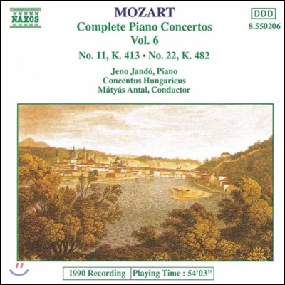 Jeno Jando 모차르트: 피아노 협주곡 전곡 6집 - 11 &amp; 22번 (Mozart: Piano Concertos K.413, K.482) 예뇌 얀도