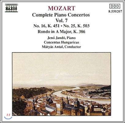 Jeno Jando 모차르트: 피아노 협주곡 전곡 7집 - 16 & 25번, 론도 (Mozart: Piano Concertos K.451, K.503, Rondo K.386) 예뇌 얀도