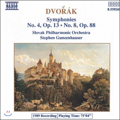 Stephen Gunzenhauser 드보르작: 교향곡 4번, 8번 (Dvorak: Symphonies Op.13, op.88)