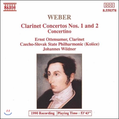 Ernst Ottensamer 베버: 클라리넷 협주곡 1번, 2번, 콘체르티노 (Weber: Clarinet Concertos, Concertino)