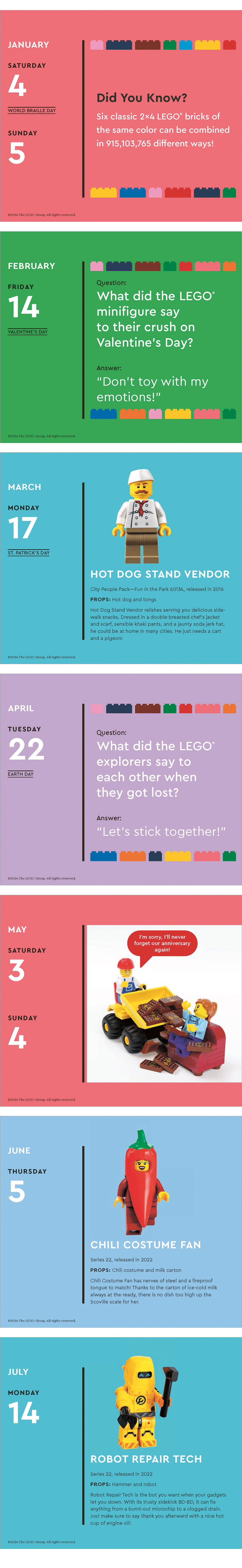 LEGO Fun Every Day 2025 Daily Calendar 예스24