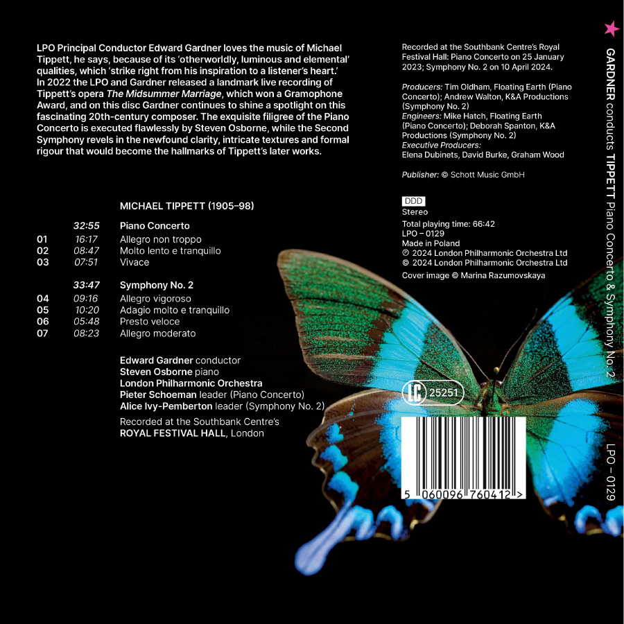 Steven Osborne / Edward Gardner 마이클 티펫: 피아노 협주곡, 교향곡 2번 (Tippett: Piano Concerto & Symphony No.2)