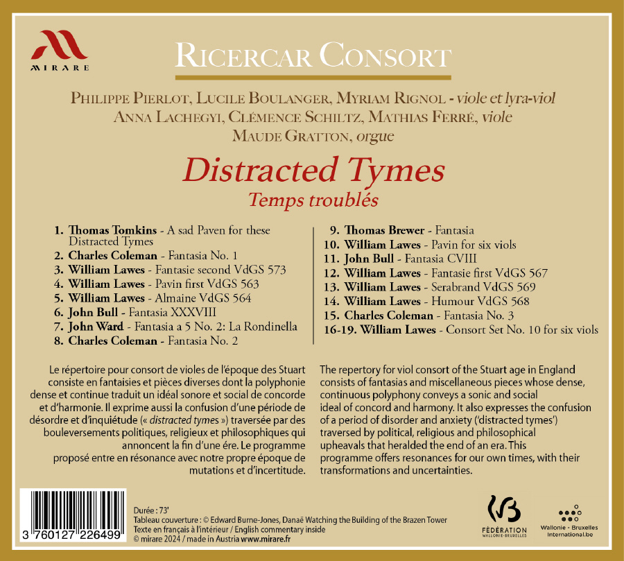 Ricercar Consort 영국 스튜어트 왕조 시대의 비올 음악 (Distracted Tymes)