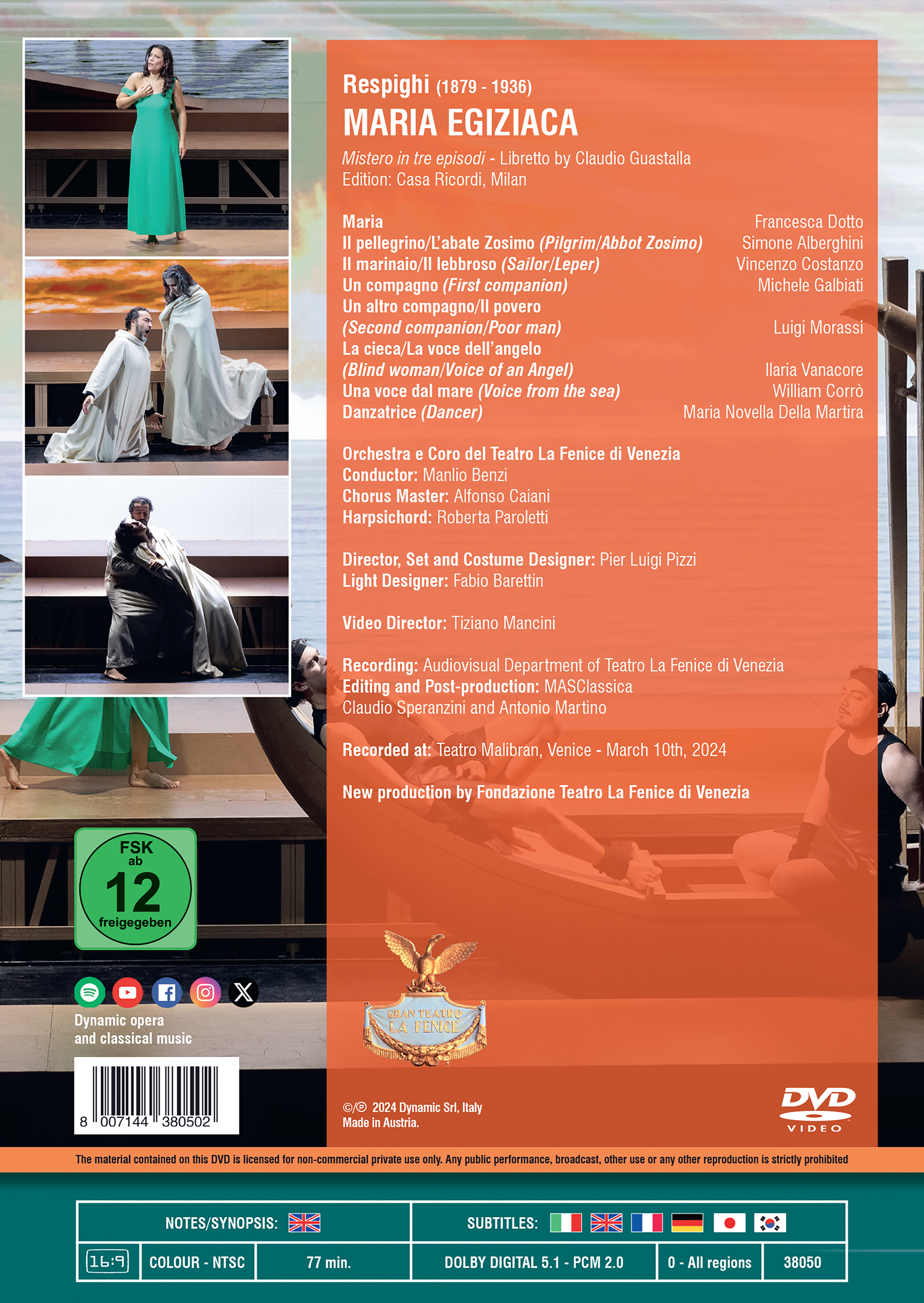 Manlio Benzi 레스피기: 종교 오페라 `이집트의 성 마리아` (Respighi: Maria Egiziaca)