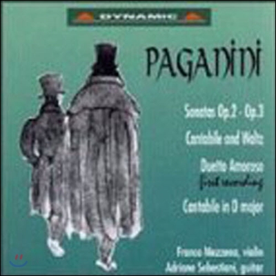 Franco Mezzena, Adriano Sebastiani / Paganini : Sonatas For Violin&Guitar Op2.3 (수입/미개봉/cds62)
