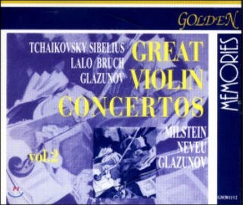 [중고] V.A. / The Great Violin Concertos, Vol. 2 - Music of Tchaikovsky, Sibelius, Lalo, Bruch & Glazinov (수입/2CD/gm301112)