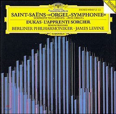 [중고] James Levine / Saint-Saens: Symphony No.3 'Organ' Op.78, Paul Dukas : L'Apprenti sorcier (dg0324)