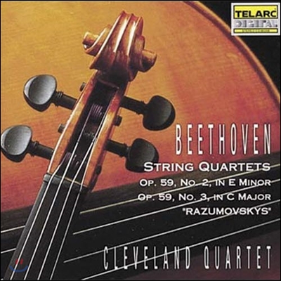 [중고] Cleveland Quartet / Beethoven : String Quartets No.8 Op.59-2, No.9 Op.59-3 'Rasumovsky' (수입/cd80268)